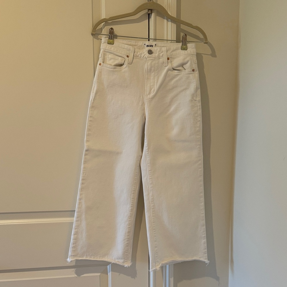 PAIGE White Wide Leg Jeans